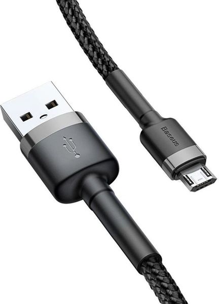 Кабель Baseus Cafule Cable USB for Micro 2.4A 1 м Gray/Black (CAMKLF-BG1) 00000000087 фото