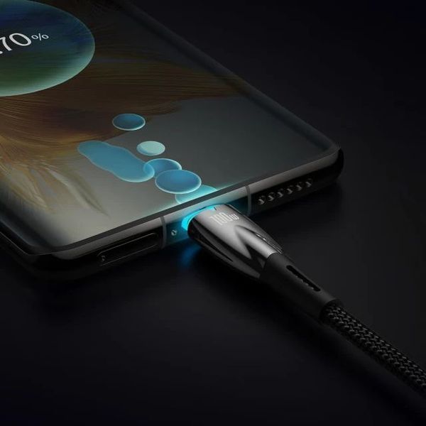 PD кабель Baseus Glimmer Series Fast Charging Data Cable Type-C to Type-C 100W 1m Black CADH000701 00000001027 фото