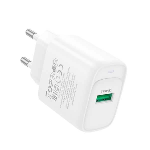 МЗП HOCO C140A Smart single port QC3.0 charger 18W (QC/FCP/AFC) White 00000000822 фото