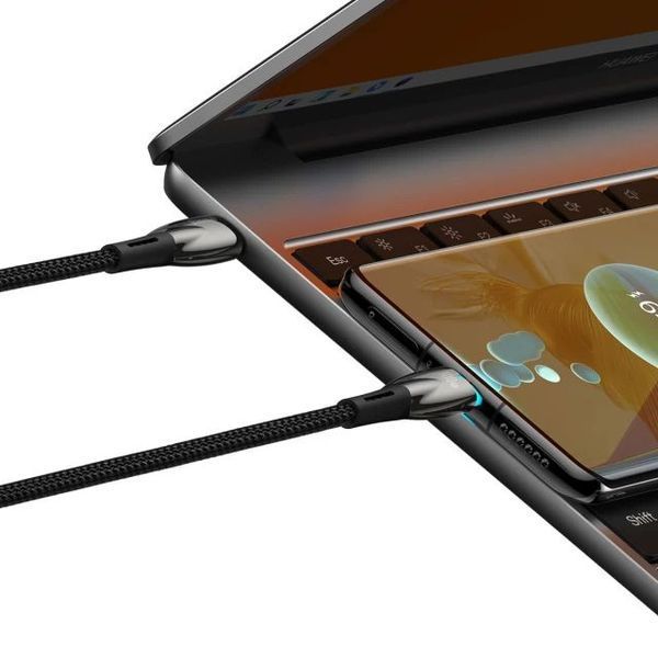 PD кабель Baseus Glimmer Series Fast Charging Data Cable Type-C to Type-C 100W 1m Black CADH000701 00000001027 фото