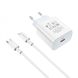 Мережевий зарядний пристрій Borofone BA38A Plus Speedy PD / QC3.0 / 20W+кабель Lightning to Type-C White 00000001082 фото 1