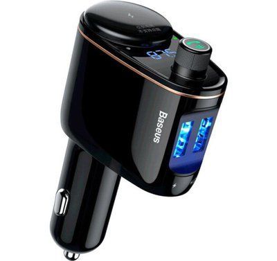 Автомобільний FM-модулятор Bluetooth (трансмітер) автомобільний зарядний пристрій Baseus Locomotive Bluetooth MP3 Black (CCALL-RH01) 00000000613 фото