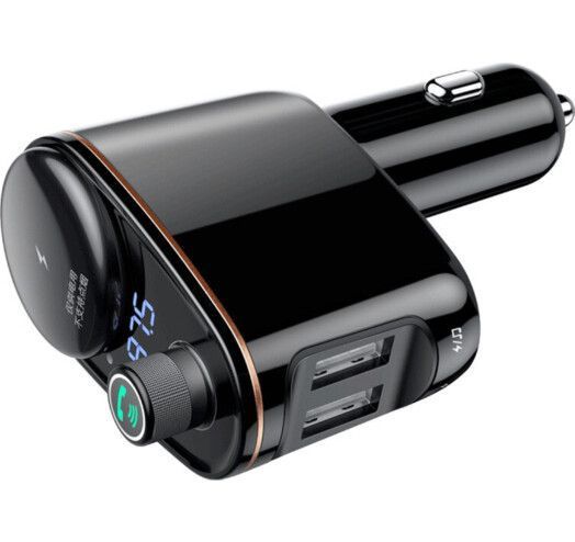 Автомобільний FM-модулятор Bluetooth (трансмітер) автомобільний зарядний пристрій Baseus Locomotive Bluetooth MP3 Black (CCALL-RH01) 00000000613 фото