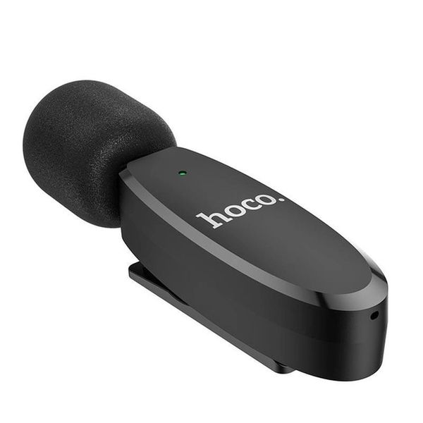 Мікрофон петличка (бездротовий) Hoco L15 Type-C Crystal lavalier wireless digital microphone Black 00000006684 фото