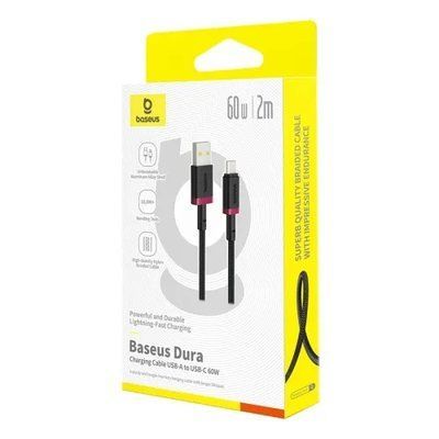 USB кабель Baseus Dura Series USB to Type-C 60W 2m Black-red P10377802U01-03 00000000364 фото