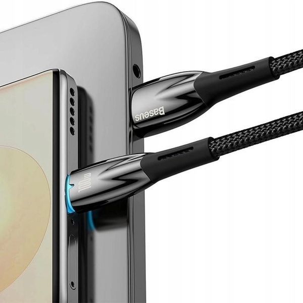 USB кабель Baseus Glimmer Series Fast Charging Data Cable USB to Type-C 100W 1m Black CADH000401 00000000976 фото