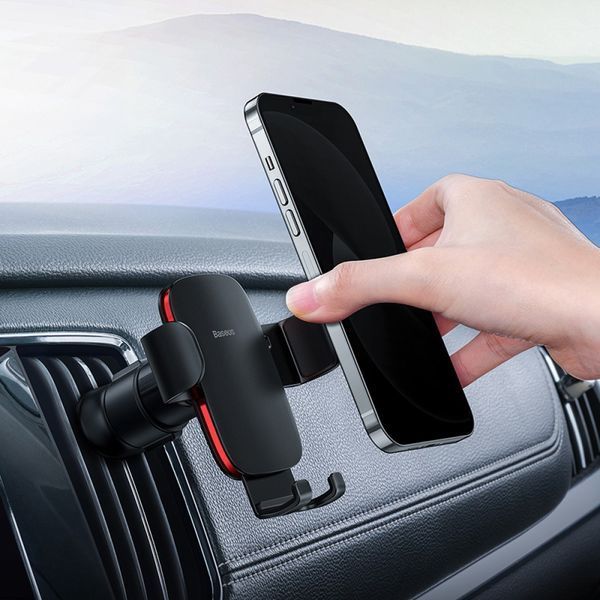 Автотримач Baseus Metal Age Gravity Car&nbsp;Mount Air Outlet Version Black SUJS000001 00000000829 фото