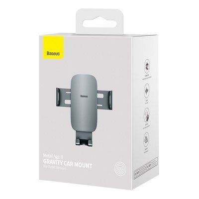 Автотримач Baseus Metal Age Gravity Car&nbsp;Mount Air Outlet Version Dark Grey SUJS000013 00000000830 фото