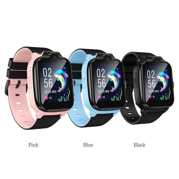 Смарт-годинник дитячий HOCO Y104 4G children phone-watch Black 00000001082 фото