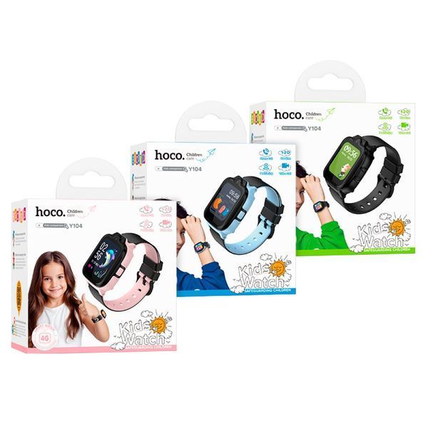 Смарт-годинник дитячий HOCO Y104 4G children phone-watch Black 00000001082 фото