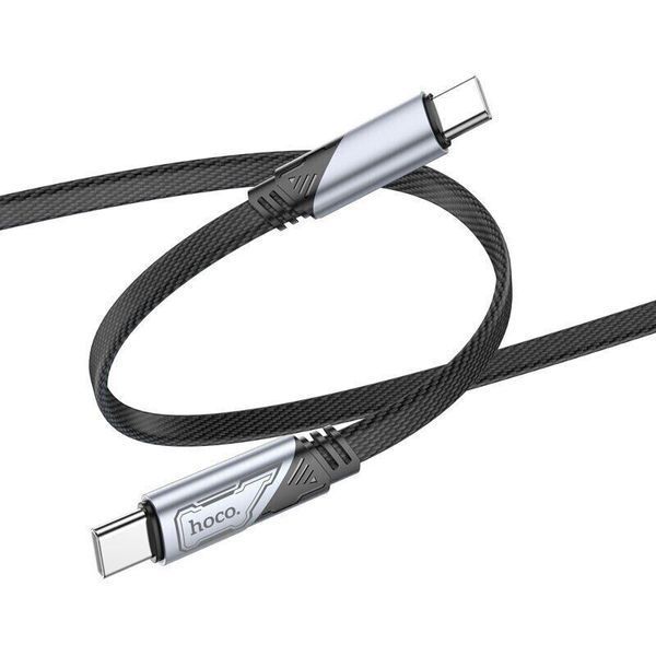 PD Кабель HOCO U119 Machine 60W charging data cable Type-C to Type-C 1,2m Black 00000000965 фото