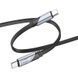 PD Кабель HOCO U119 Machine 60W charging data cable Type-C to Type-C 1,2m Black 00000000965 фото 5