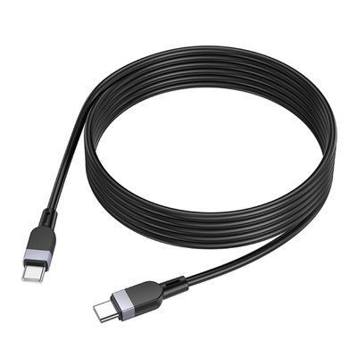 PD Кабель HOCO X109 Energy 60W silicone charging data cable Type-C to Type-C 60W/2m Black 00000000986 фото