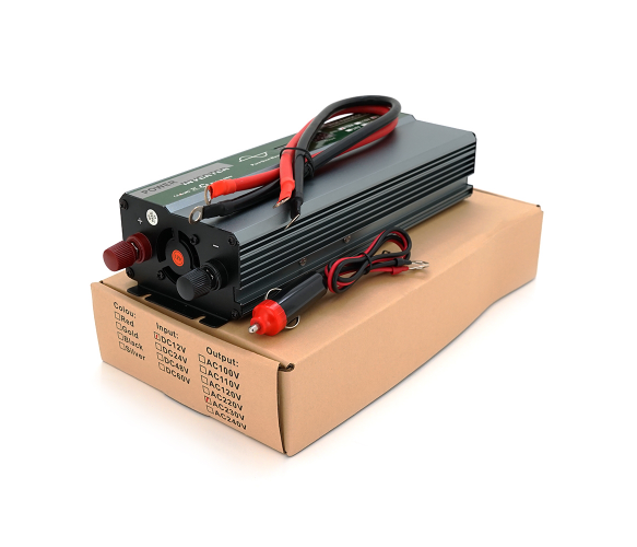 Інвертор напруги Demuda DMDPSW-800W, 12V/220V, 800W з правильною синусоїдою, 1 універсальна розетка, 2 USB, клемні дроти, Q20 00000009278 фото