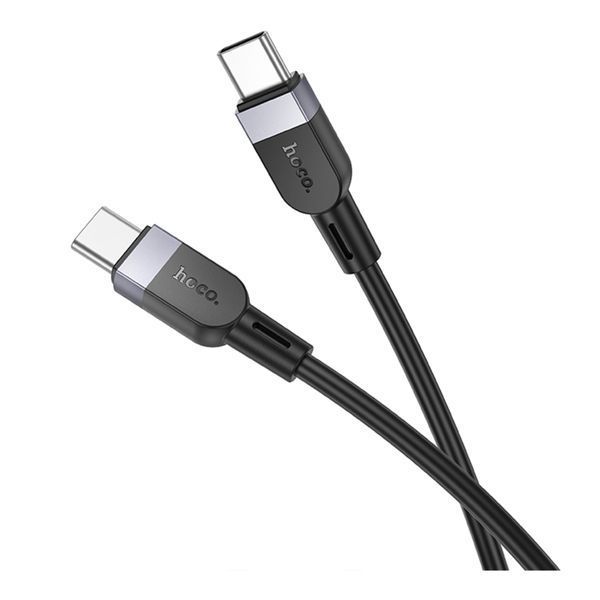 PD Кабель HOCO X109 Energy 60W silicone charging data cable Type-C to Type-C 60W/2m Black 00000000986 фото
