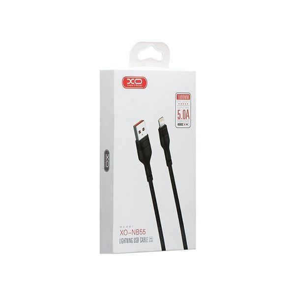 Кабель XO NB55 USB Cable Lightning 5 A/1m Чорний 00000000963 фото