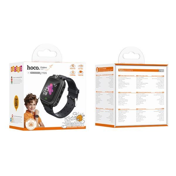 Смарт-годинник дитячий HOCO Y105 children phone watch black 00000001083 фото