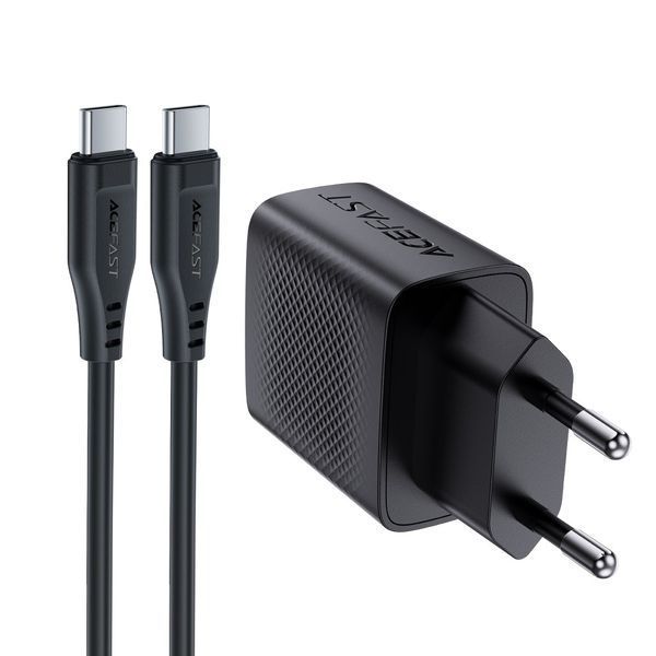 МЗП ACEFAST A82 PD20W GaN (USB-C) Cable Type-C to Type-C 1,2m Black 00000000729 фото