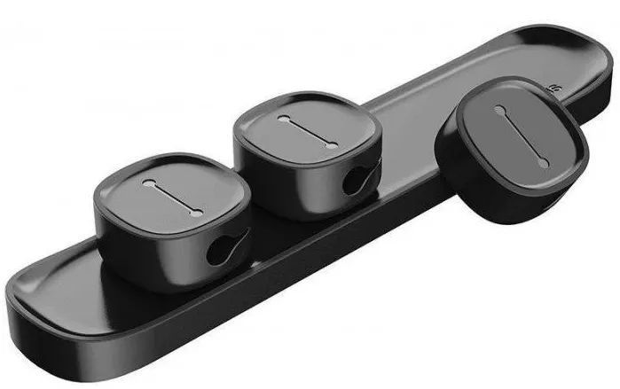 Тримач-затискач для кабелю магнітний Baseus Peas Cable Clip Black (ACWDJ-01) 00000000616 фото
