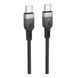 PD Кабель HOCO X109 Energy 60W silicone charging data cable Type-C to Type-C 60W/2m Black 00000000986 фото 5